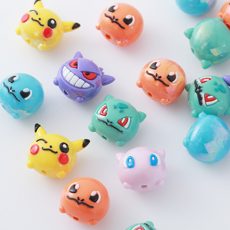 Phone Accessories Supplier - 12 Pezzi Pokémon Perline Fai da