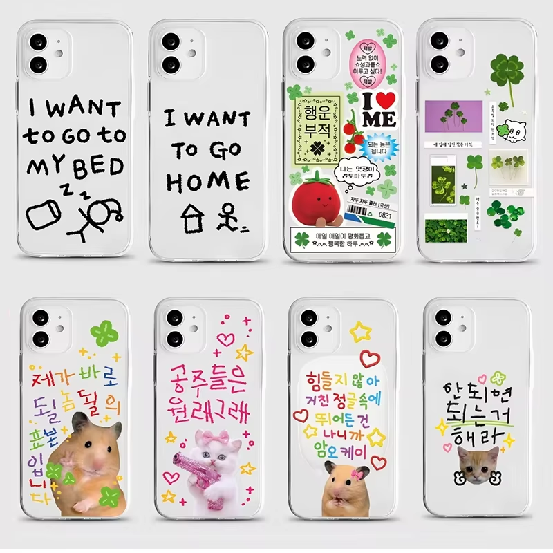 Xo Phone Accessories - Custodia per telefono coreana con quadrifoglio