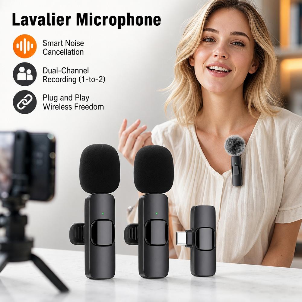 Type C Adapter - Microfono Lavalier Wireless 1 a 2