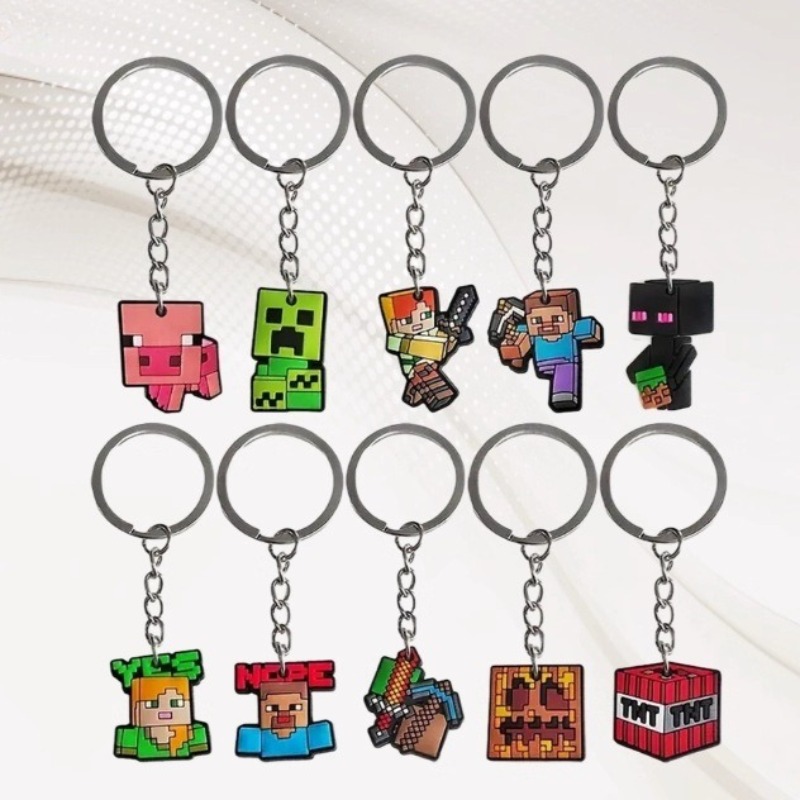 Portachiavi Minecraft: 10 Pezz - Phone Accessories Charms recensione e prezzo